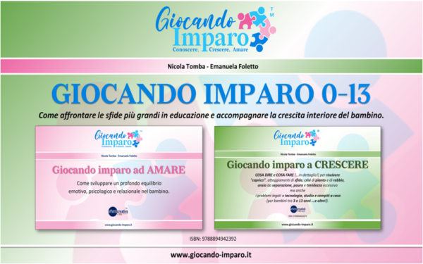 GIOCANDO IMPARO 0-13<br> (0-13 anni)<br> AMARE + CRESCERE <br>Isbn 9788894942392